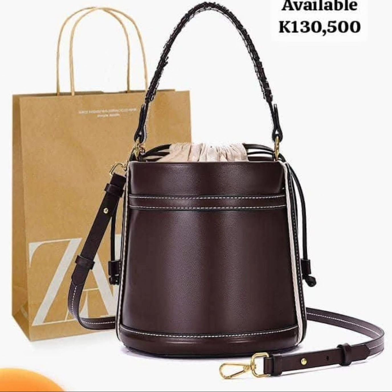 ZEVIRA'S Z-A-R-A Potli-Style crossbody Bag with Long Belt (Brown)