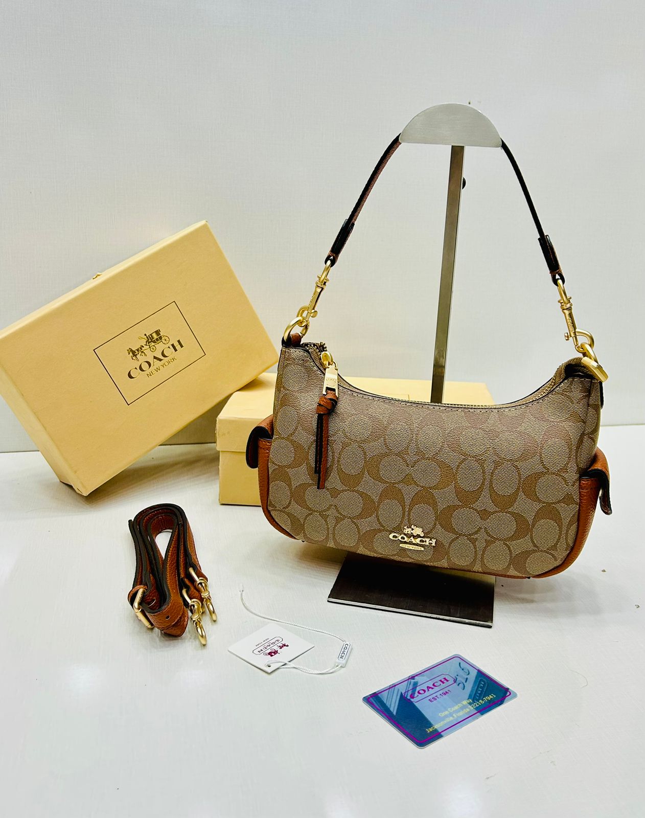 ZEVIRA'S C-O-A-C-H Premium Shoulder Bag (Brown)