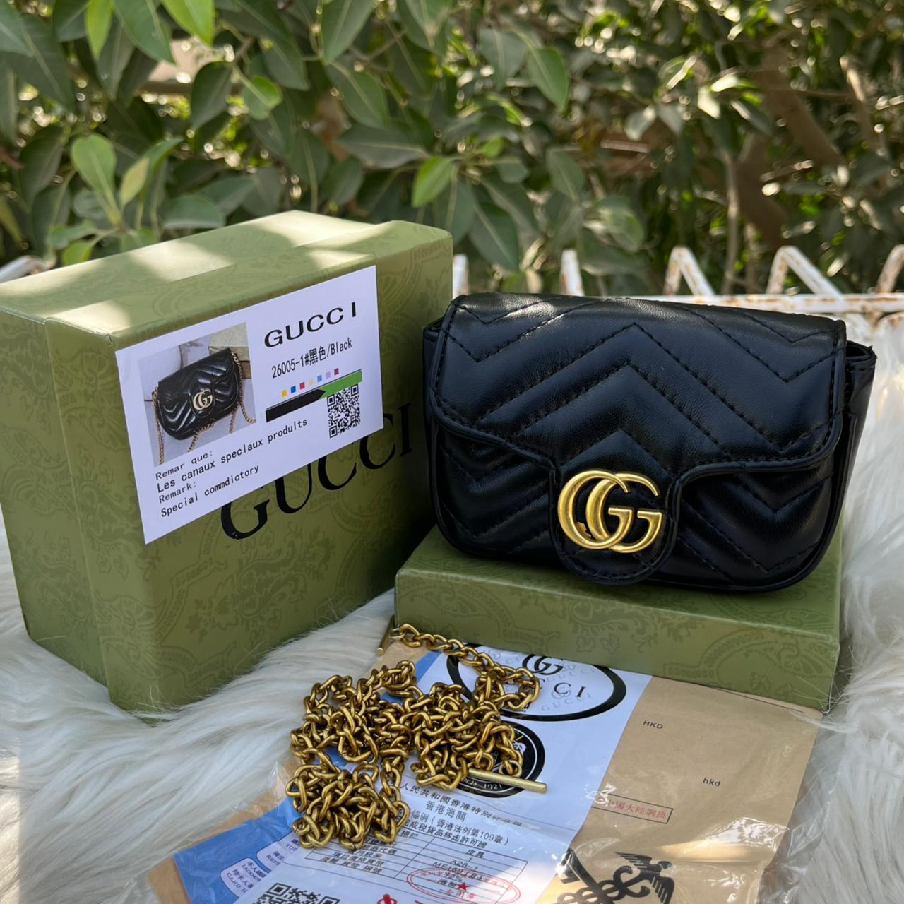 ZEVIRA'S G-U-C-C-I Luxury Marmont-Style Mini (Black)