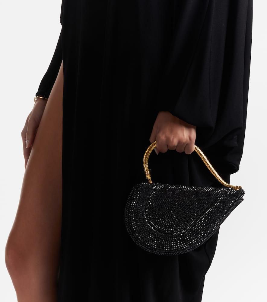 ZEVIRA'S B-V-L-G-A-R-I Serpenti Cuore 1968 Top Handle Bag (Black)