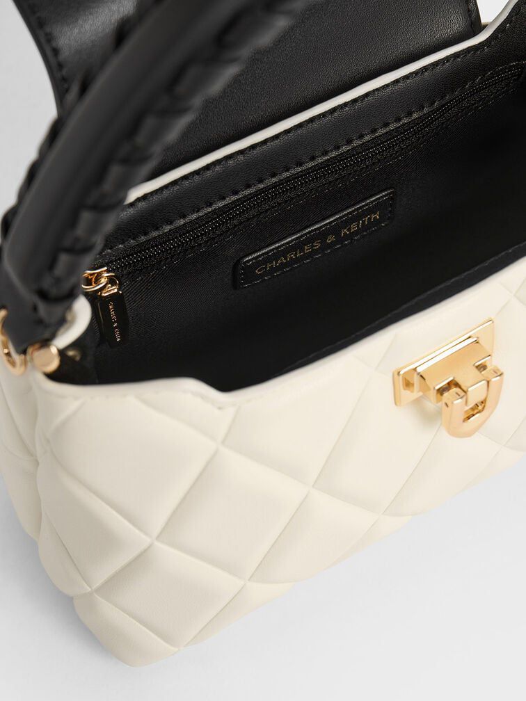 ZEVIRA'S CK Arwen Quilted Braided-Strap Top Handle Bag (2 Colors)