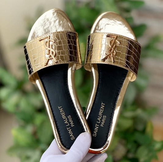Saint Flat Slippers (Golden)