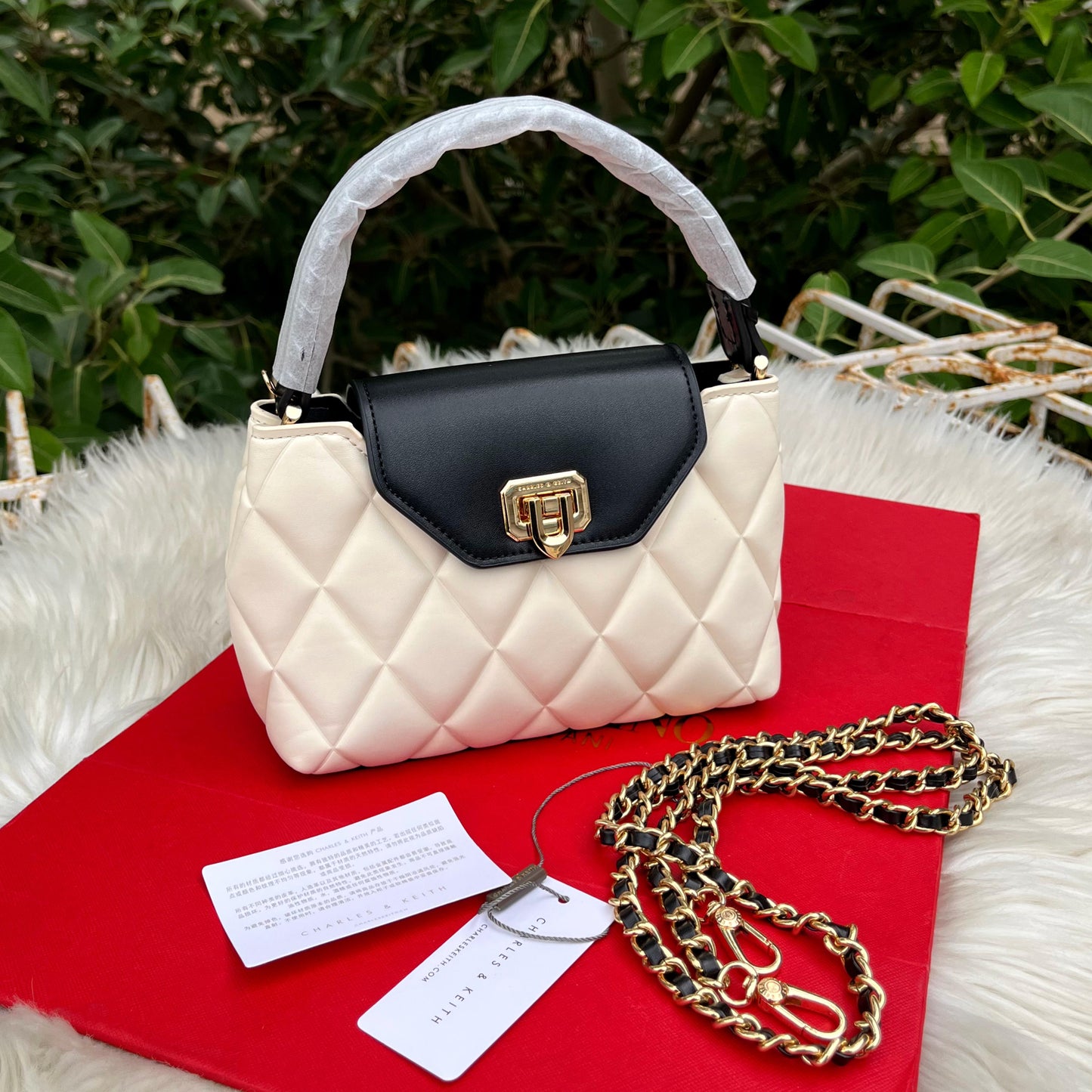 ZEVIRA'S CK Arwen Quilted Braided-Strap Top Handle Bag (2 Colors)