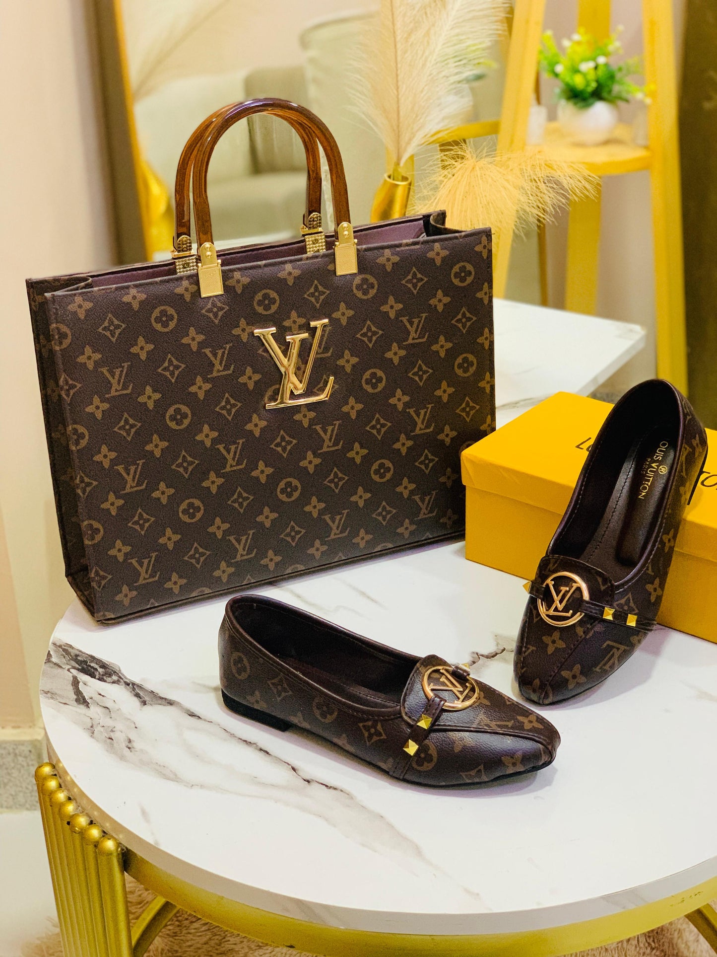 L--V COMBO Handbag+Shoes