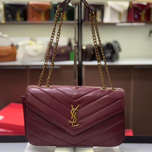 ZEVIRA'S Y-S-L Premium Chain Bag 07 (Mehroon)