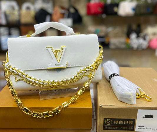 ZEVIRA'S L--V Wallet On Chain Capucines (White)