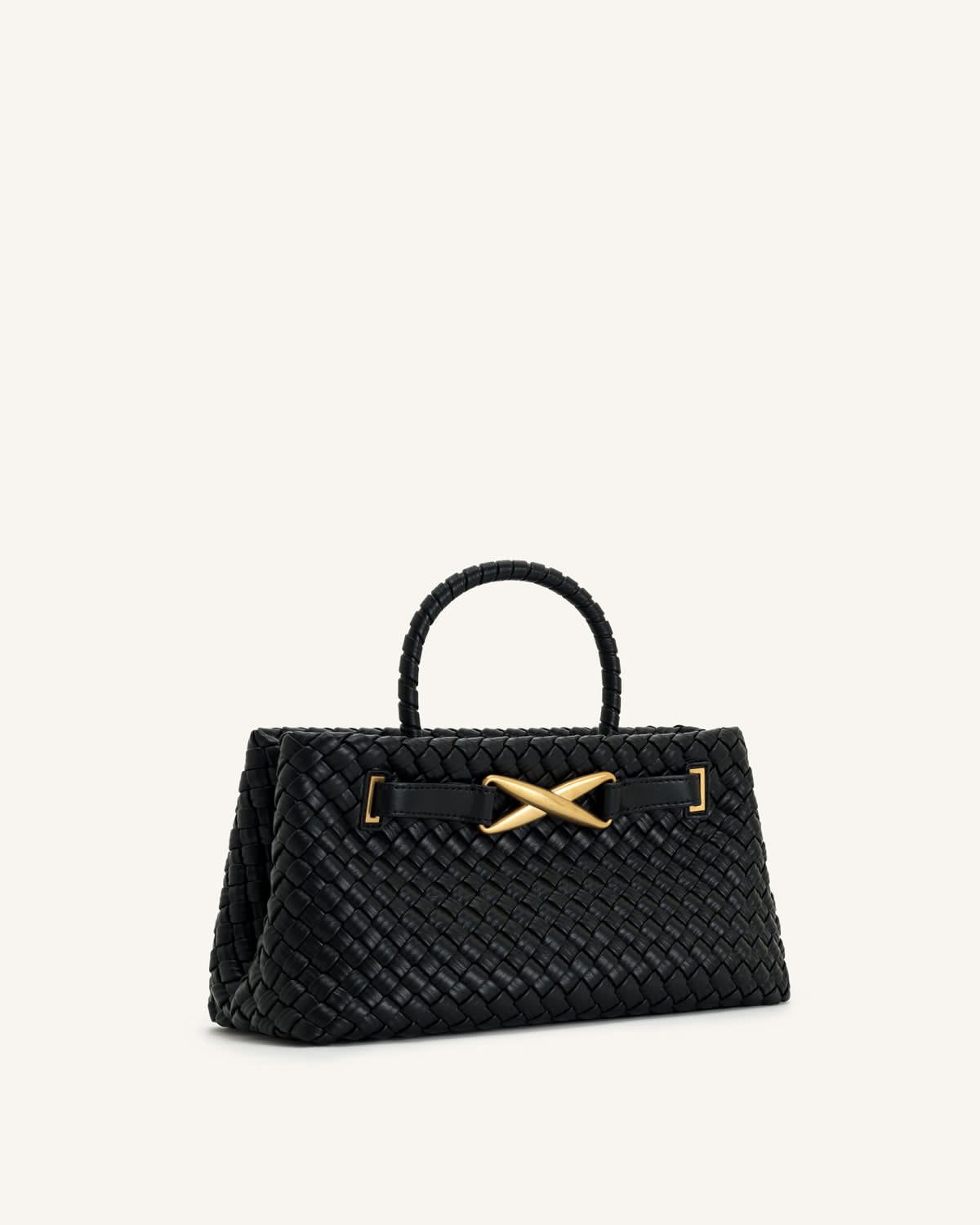 ZEVIRA'S J-W P-E-I Elora Woven Tote Bag 05 (Black)