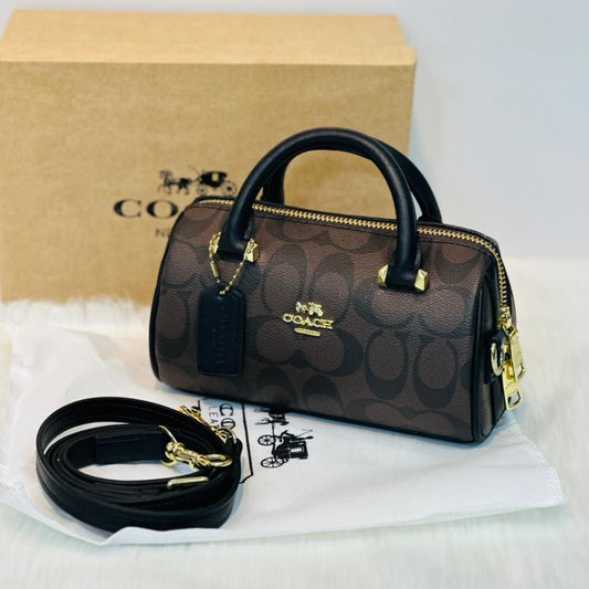 ZEVIRA'S C-O-A-C-H Mini Rowan Crossbody (Brown)