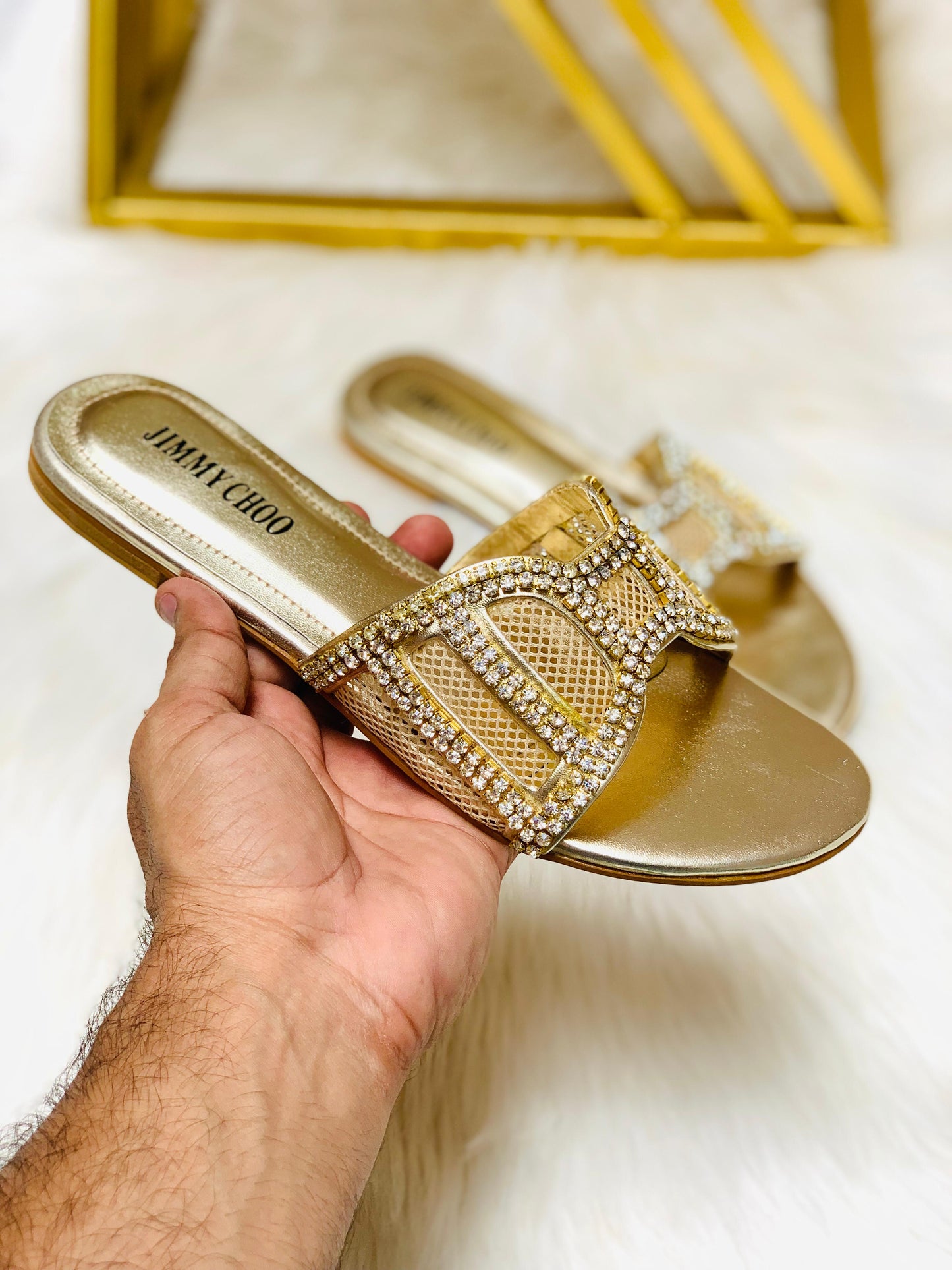 ZEVIRA'S  Elegant J--C Flat Slippers 02 (2 Colors)