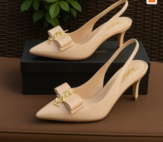 ZEVIRA'S Y-S-L Classic Heel Pumps (Fawn)