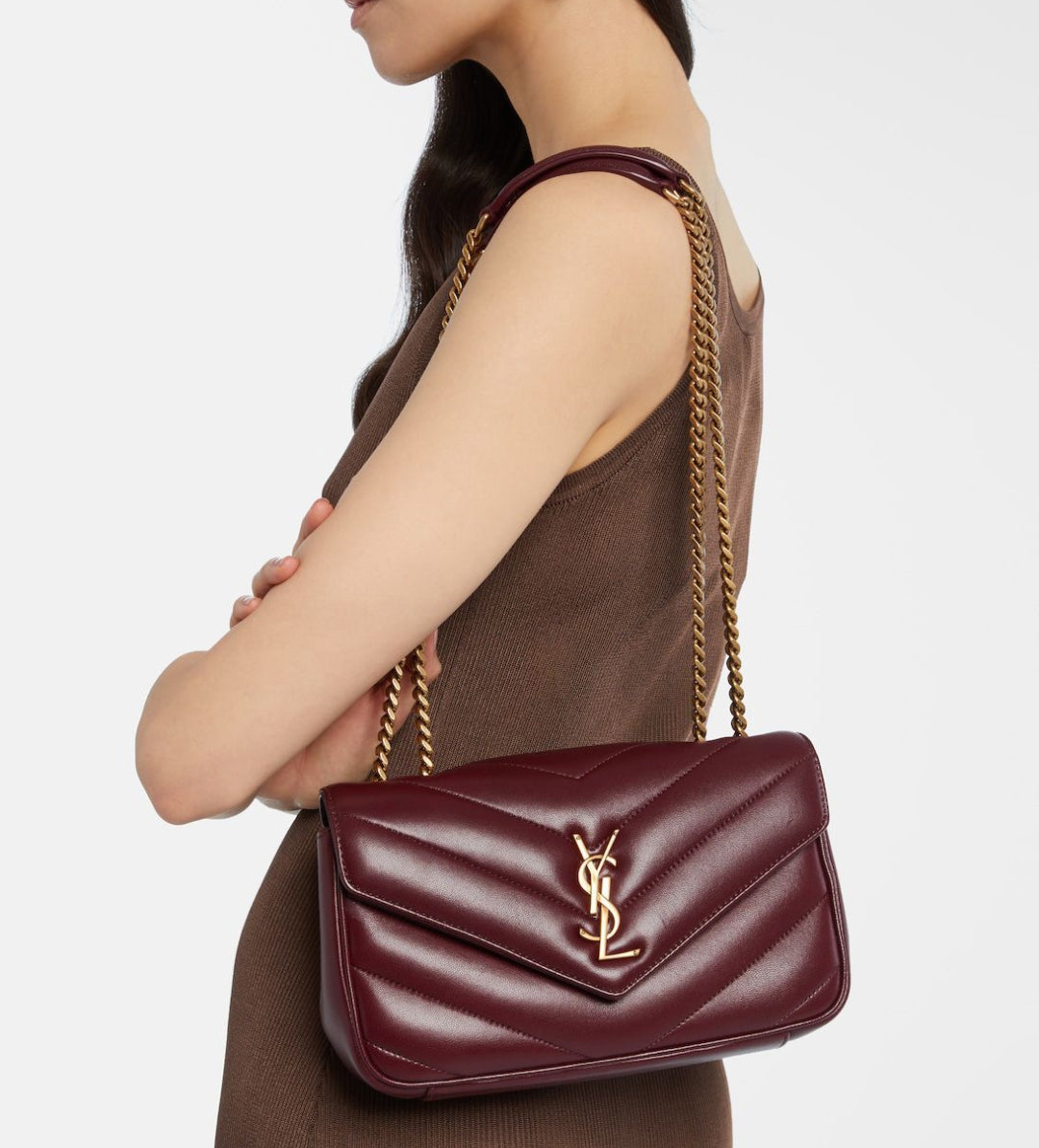 ZEVIRA'S Y-S-L Premium Chain Bag 07 (Mehroon)