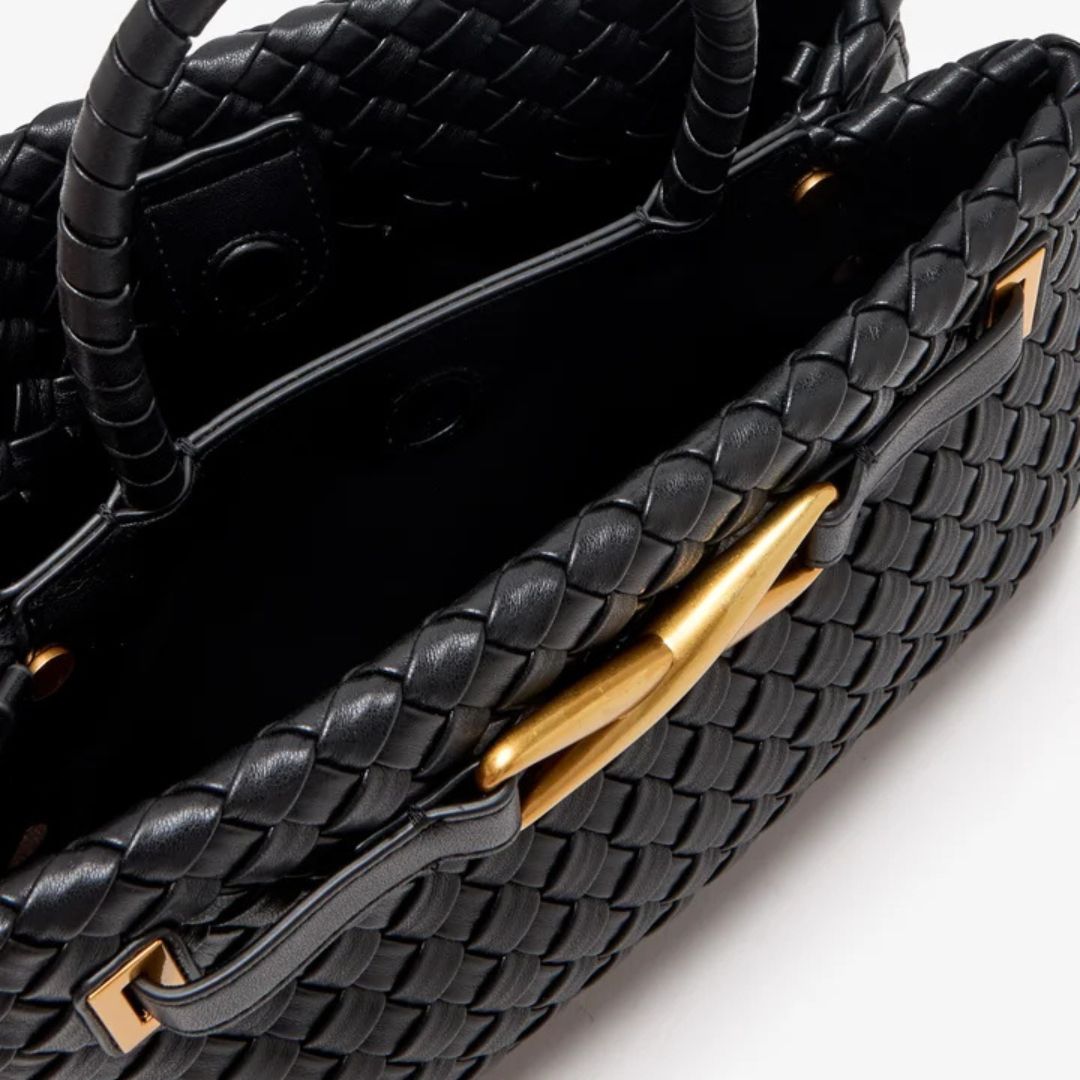 ZEVIRA'S J-W P-E-I Elora Woven Tote Bag 05 (Black)