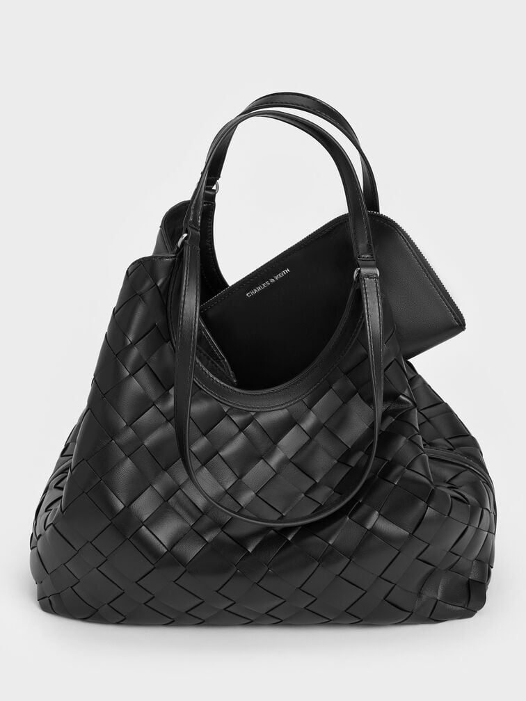 ZEVIRA'S C--K Woven Tote Bag – Large Size Premium Design (Black)