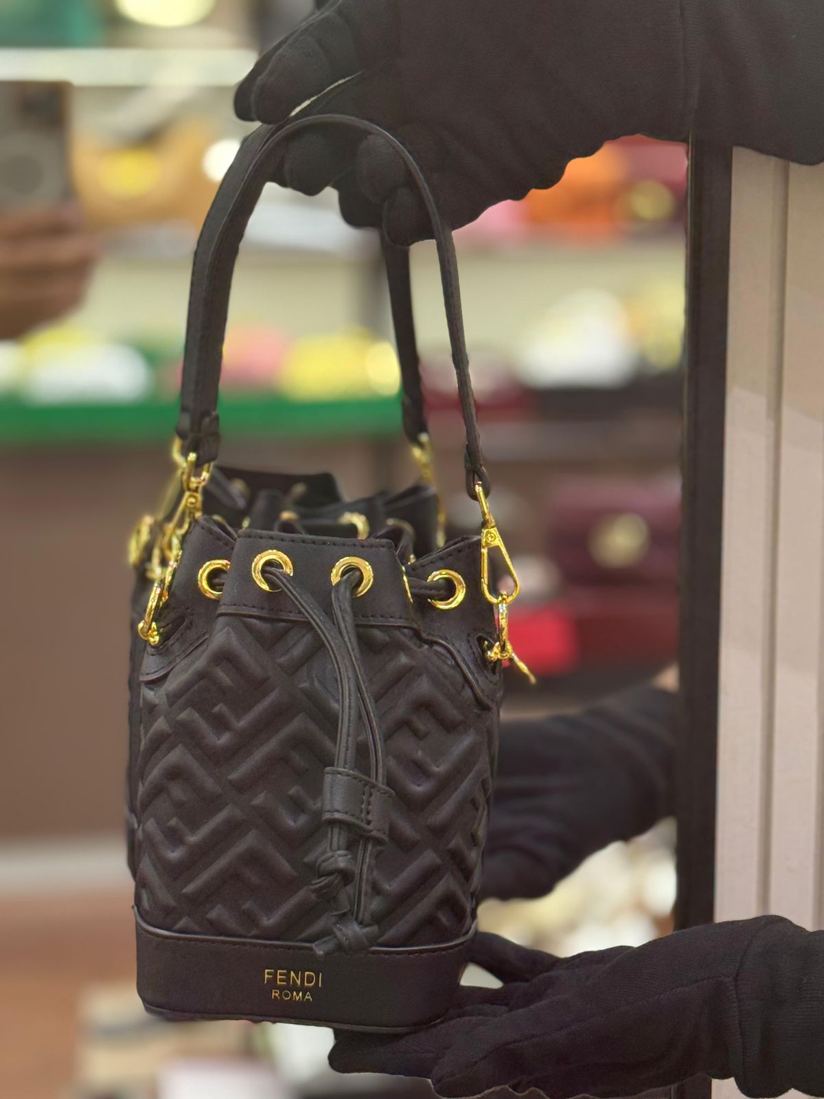ZEVIRA'S F-E-N-D-I MON TRESOR BUCKET BAG (Black)