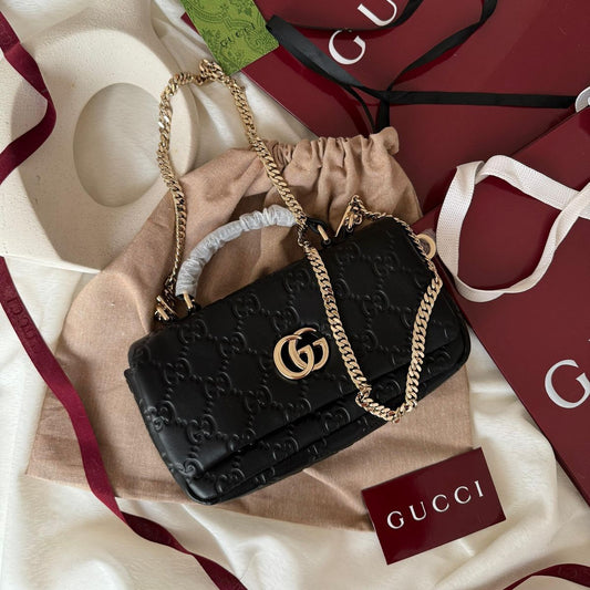 ZEVIRA'S GG MILANO SMALL TOP HANDLE BAG (Black)