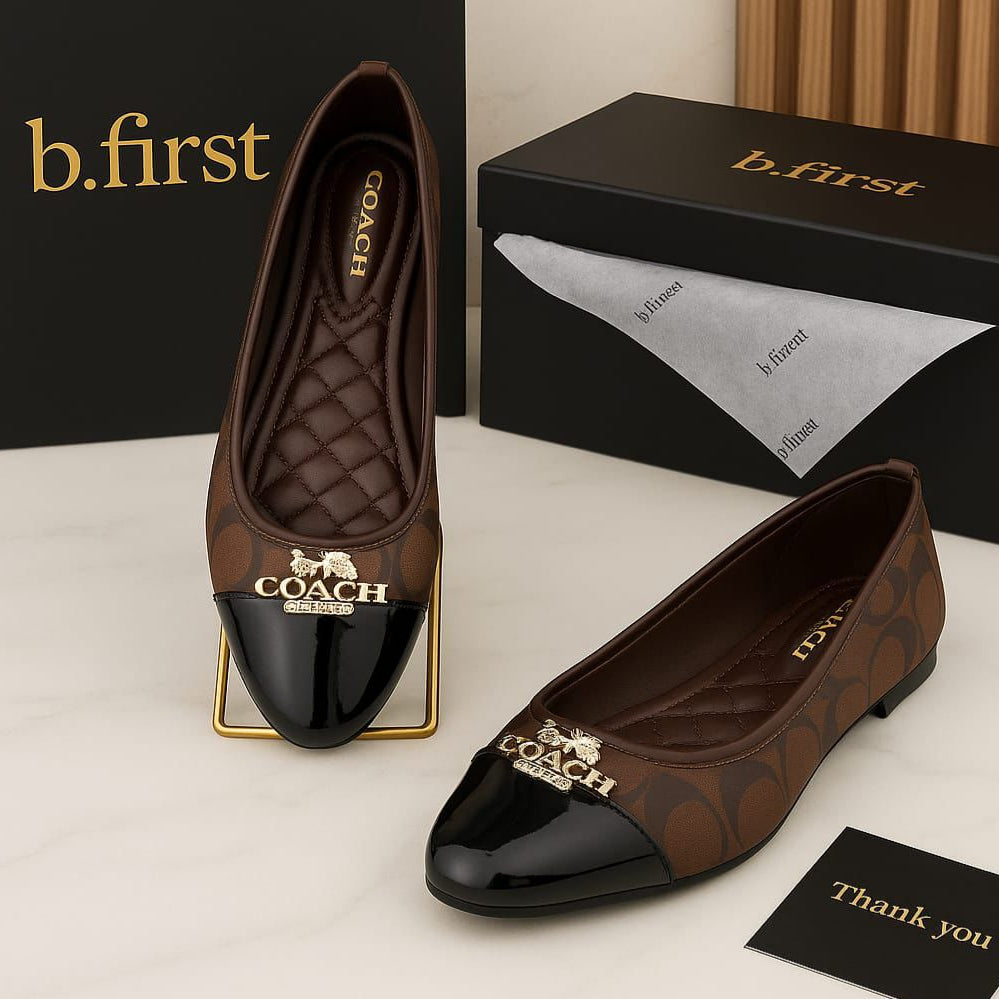 ZEVIRA'S C-O-A-C-H Pumps (Brown)