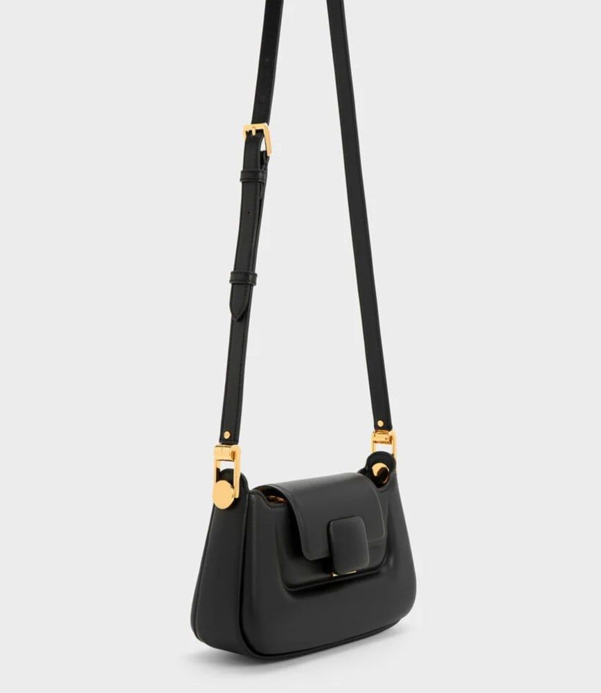 Premium Leather Push-Lock Top Handle Bag 04 (3 Colors)
