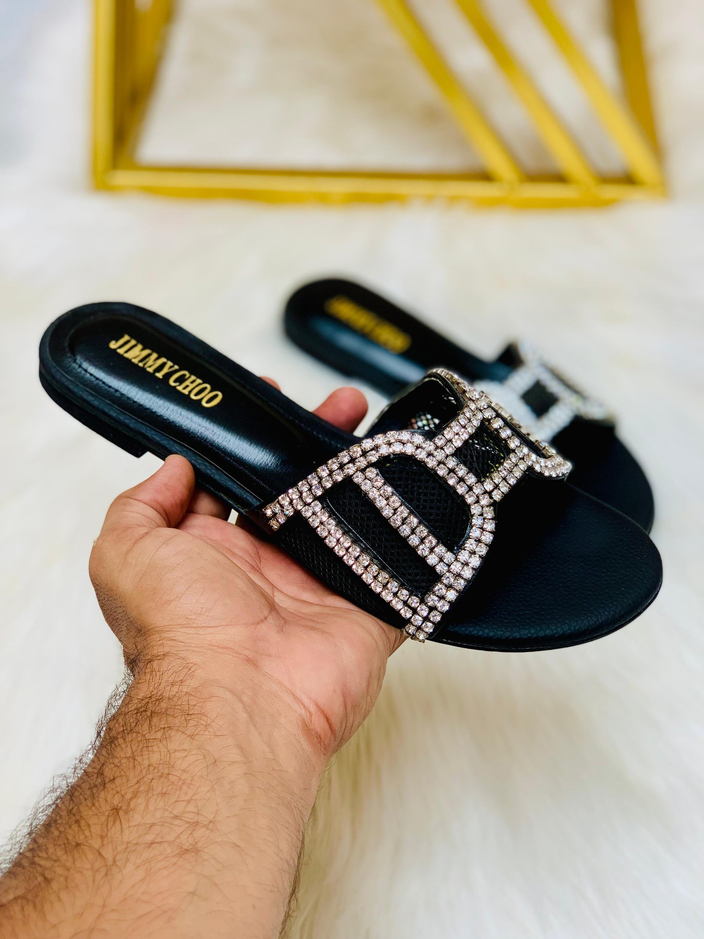 ZEVIRA'S  Elegant J--C Flat Slippers 02 (2 Colors)