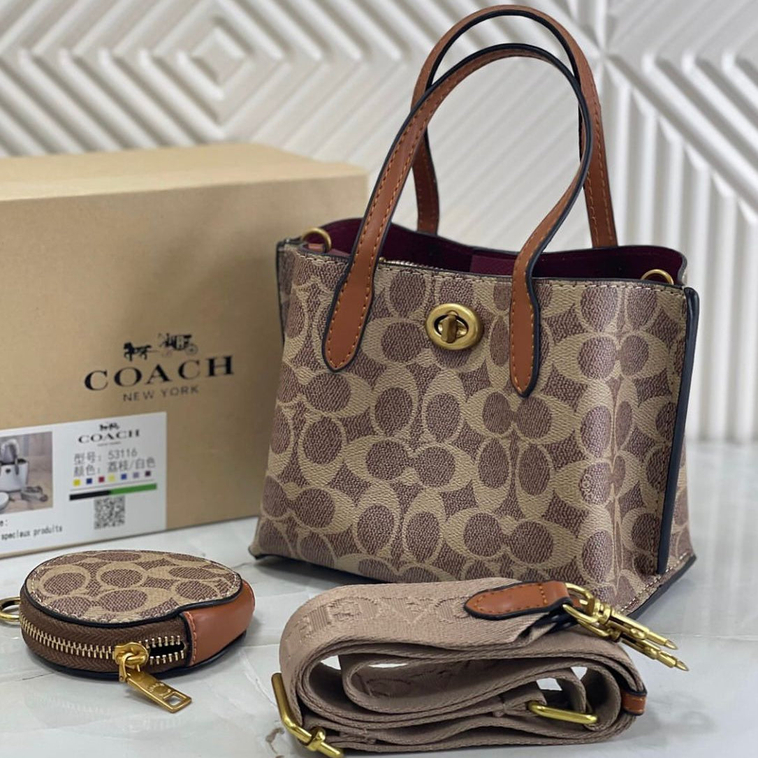 ZEVIRA'S C-O-A-C-H Signature Tote (Brown)