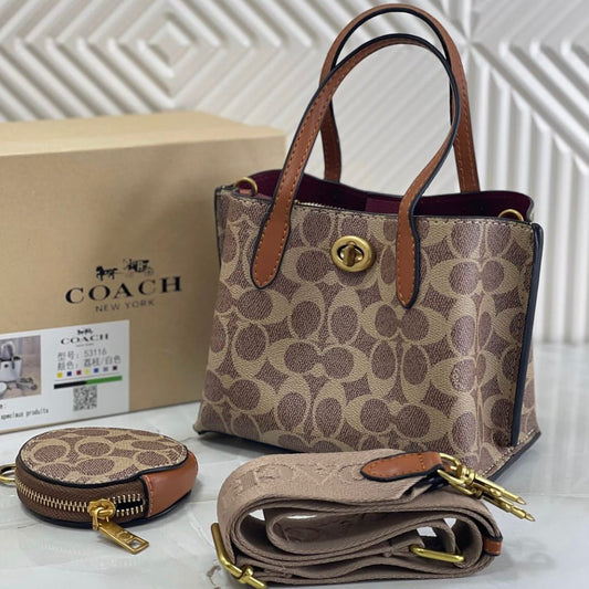 ZEVIRA'S C-O-A-C-H Signature Tote (Brown)