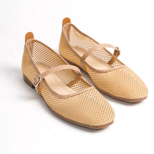 ZEVIRA'S Z-A-R-A Net Pumps (Beige)