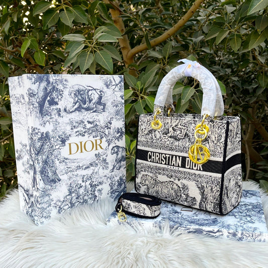 ZEVIRA'S C--D Embroidered Premium Tote – Master Quality (White)