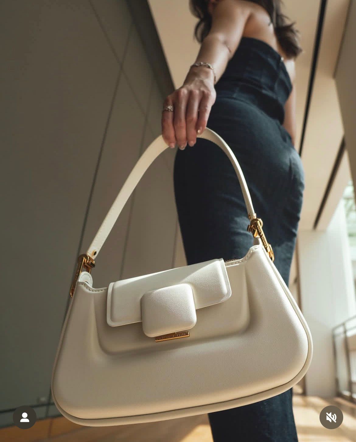 Premium Leather Push-Lock Top Handle Bag 04 (3 Colors)