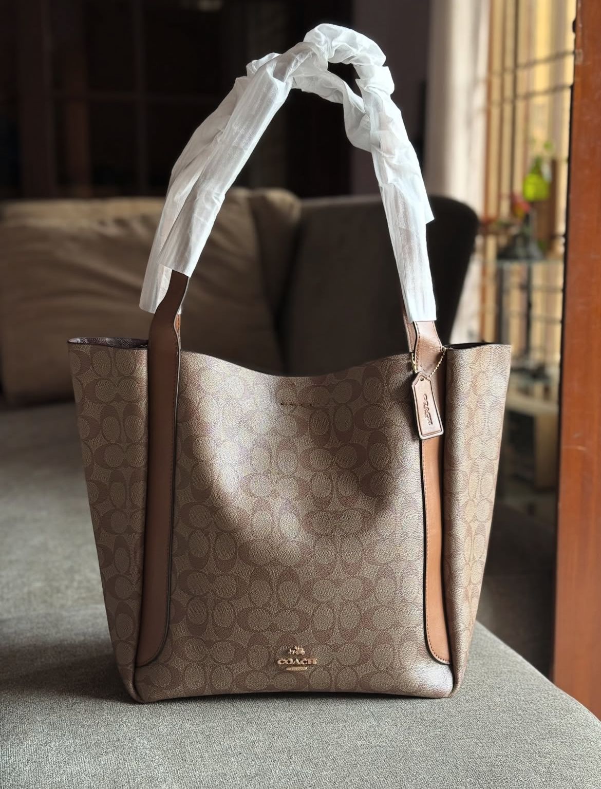 ZEVIRA'S C-O-A-C-H Hadley Tote Bag (Brown)
