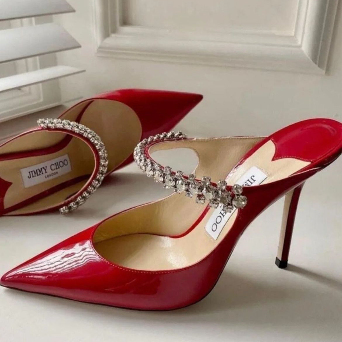 ZEVIRA'S J-I-M-M-Y C-H-O-O Imported Heels Pump (Red)