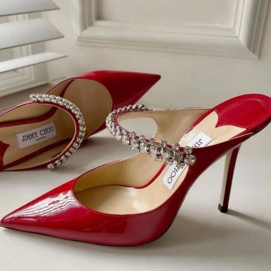 ZEVIRA'S J-I-M-M-Y C-H-O-O Imported Heels Pump (Red)