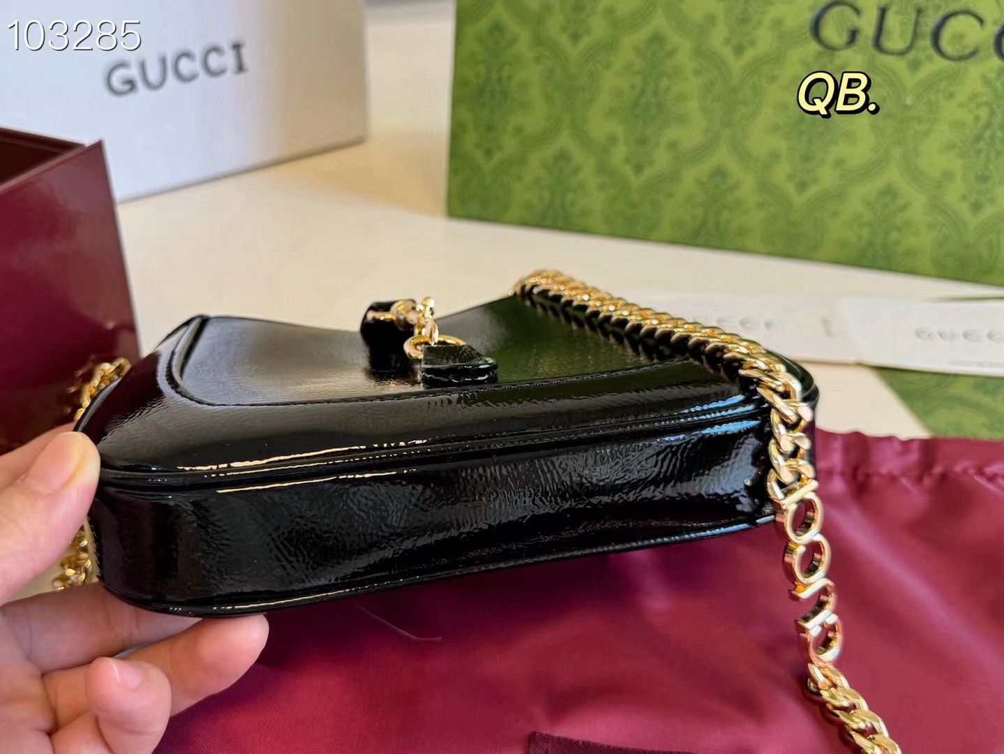 ZEVIRA'S G-U-C-C-I Jackie Notte Mini Shoulder Bag (Black)