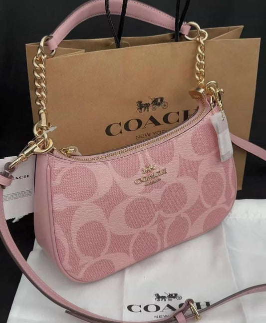 ZEVIRA'S C-O-A-C-H Trend Crossbody (Powder Pink)