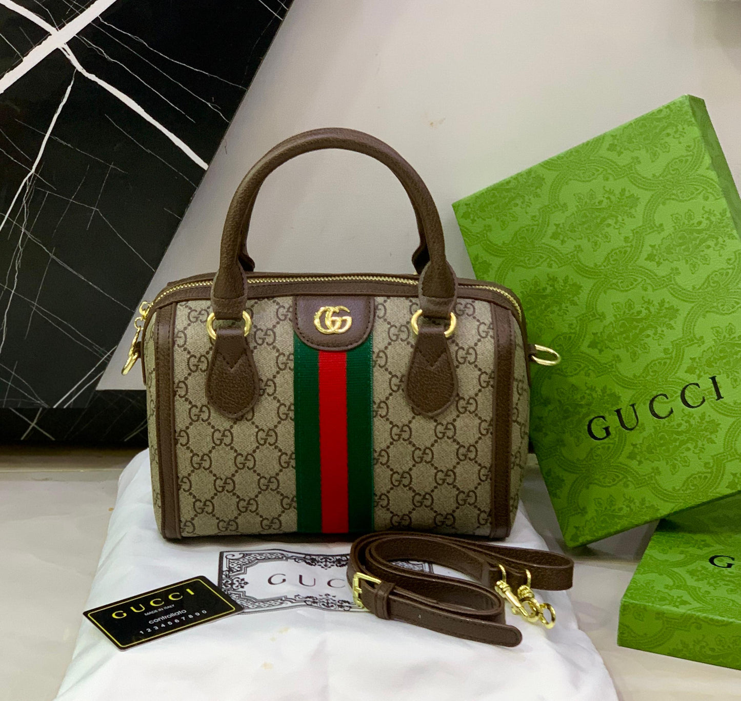 ZEVIRA'S G-U-C-C-I Duffle (Brown)