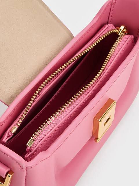 Premium Leather Push-Lock Top Handle Bag 04 (3 Colors)