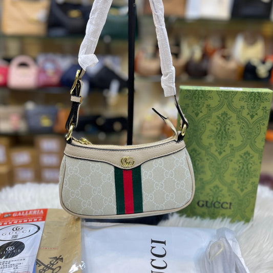 ZEVIRA'S G-U-C-C-I Ophidia-Style Mini Crossbody (Beige)