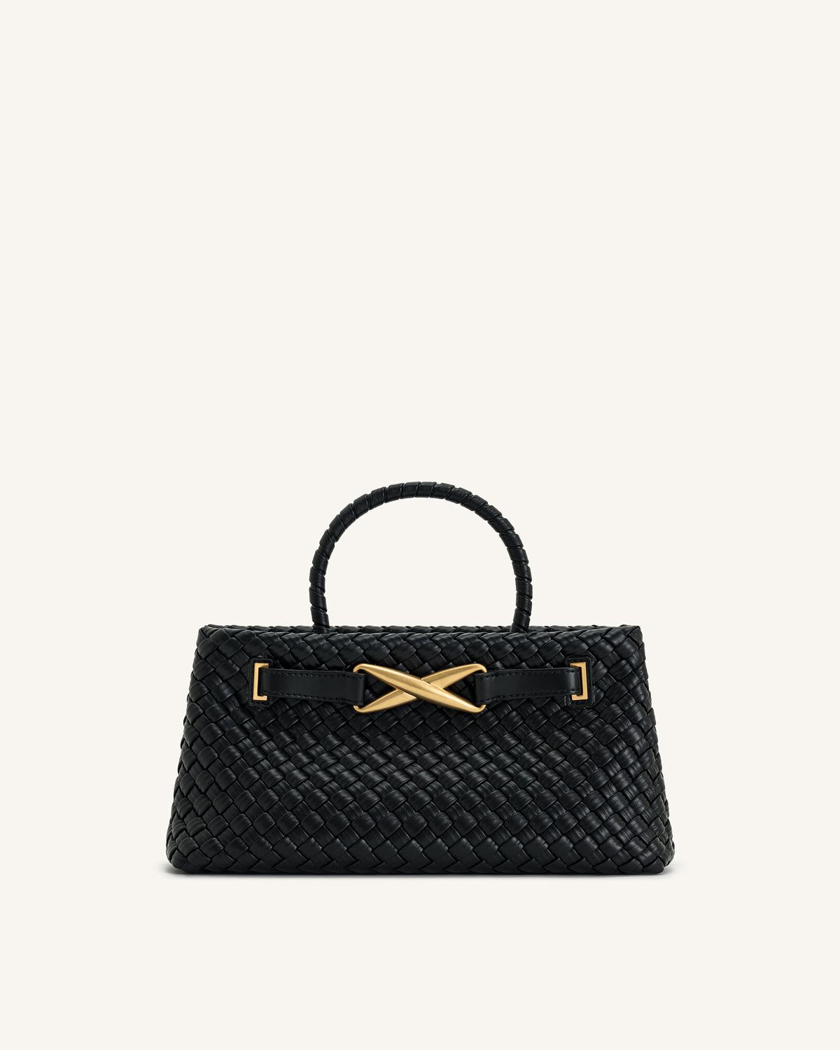 ZEVIRA'S J-W P-E-I Elora Woven Tote Bag 05 (Black)