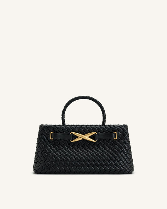 ZEVIRA'S J-W P-E-I Elora Woven Tote Bag 05 (Black)