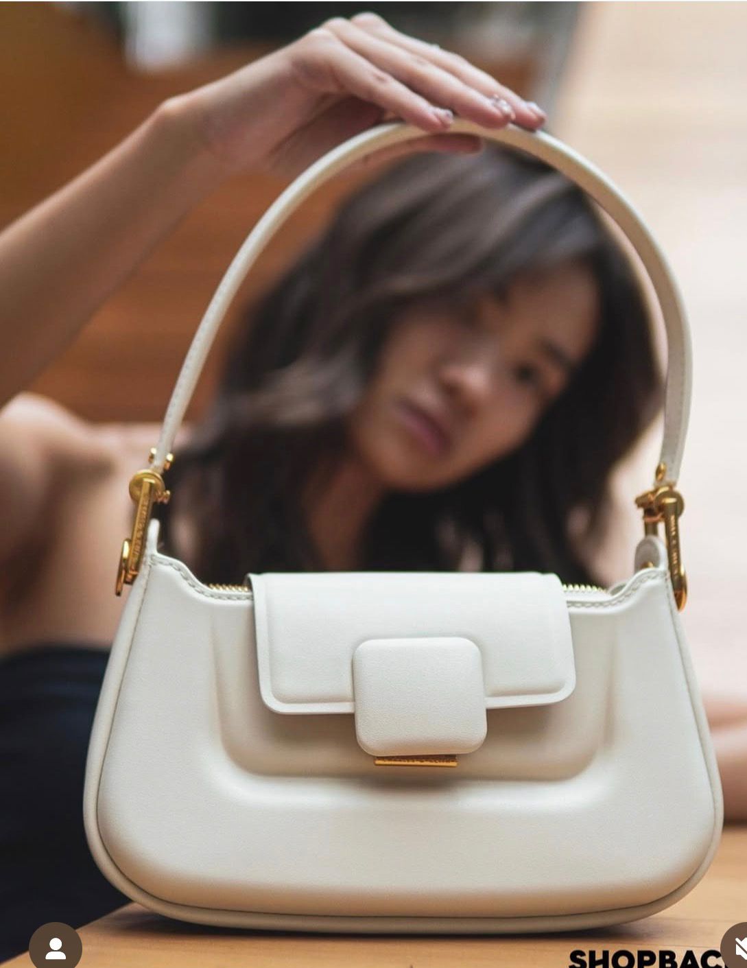 Premium Leather Push-Lock Top Handle Bag 04 (3 Colors)