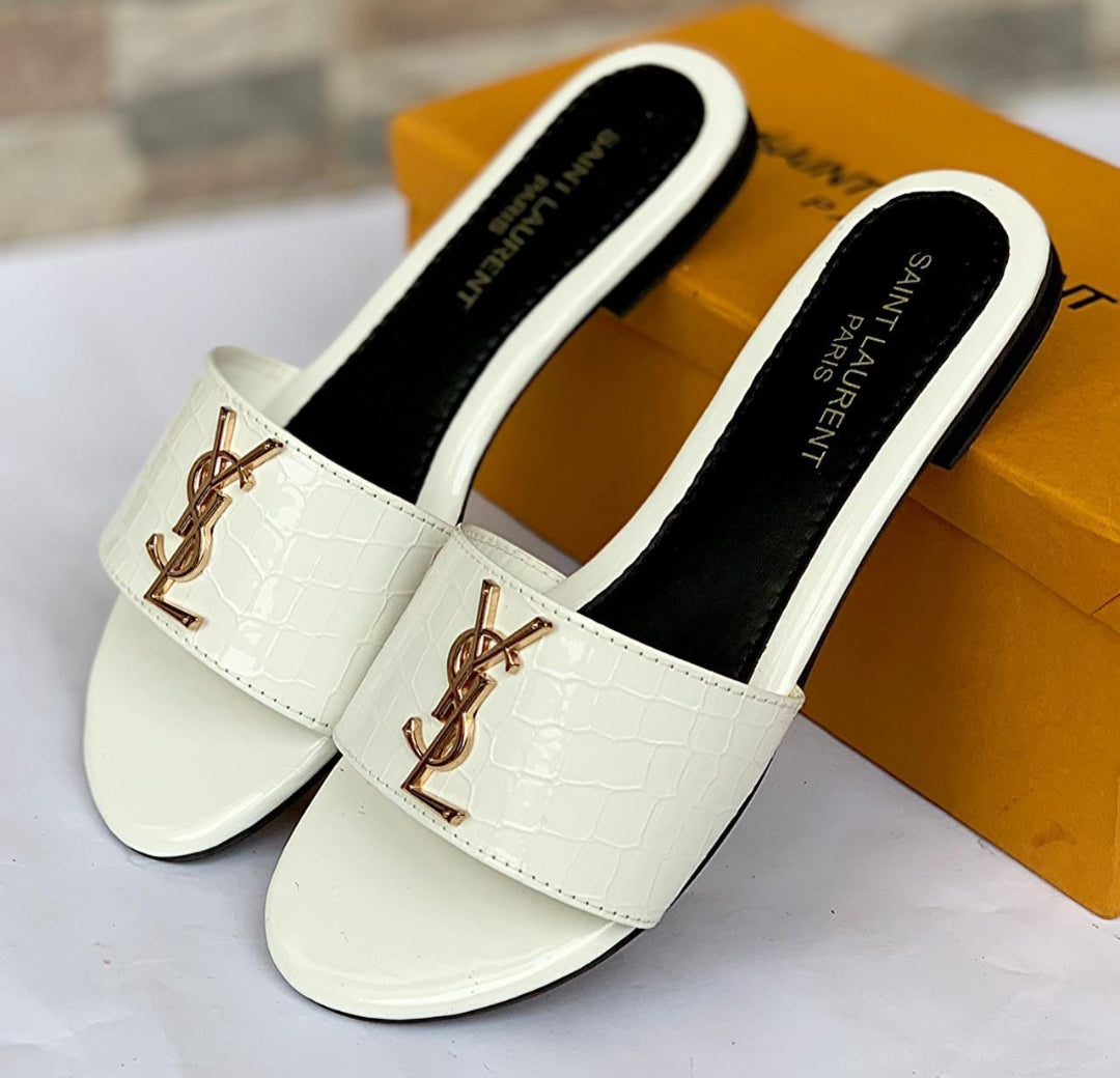 Saint Flat Slippers (White)