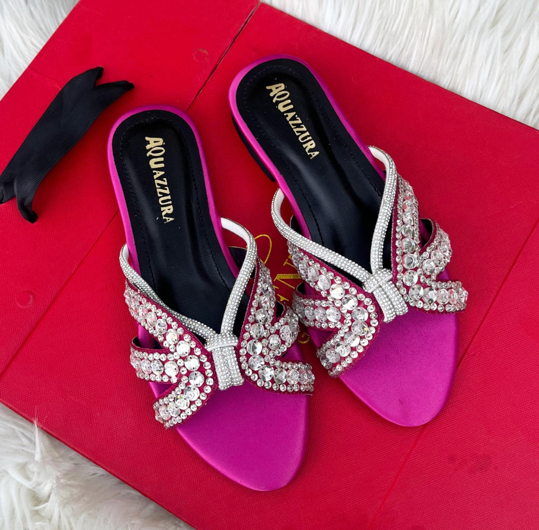ZEVIRA'S Aqua-zzura Flat Slides (Pink)