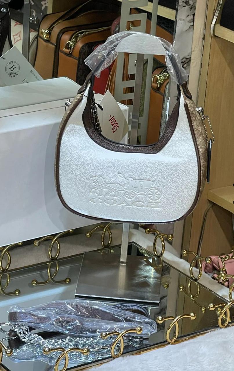 ZEVIRA'S PREMIUM C-O-A-C-H Moon Shape Signature 03 (Brown/White)