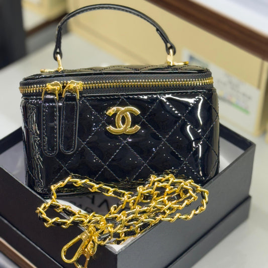 ZEVIRA'S C-H-A-N-E-L VANITY CASE (Black)