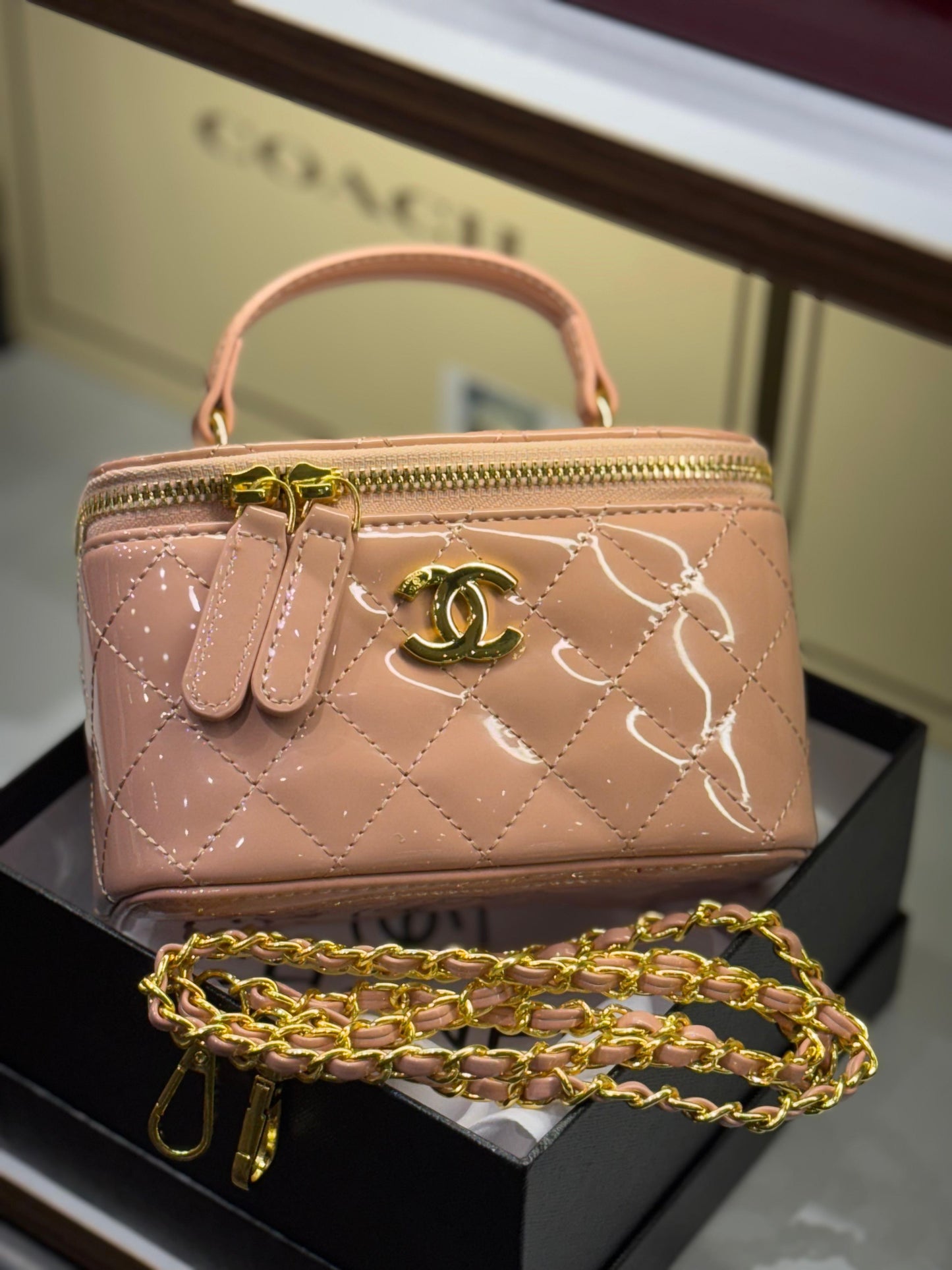 ZEVIRA'S C-H-A-N-E-L VANITY CASE (Pink)