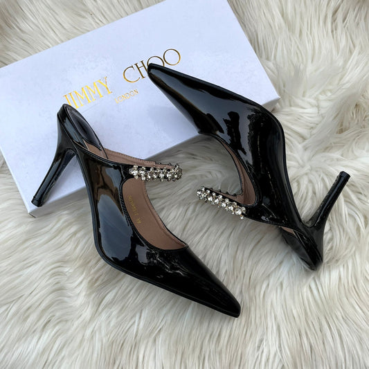 ZEVIRA'S J-I-M-M-Y C-H-O-O Imported Heels Pump (Black)