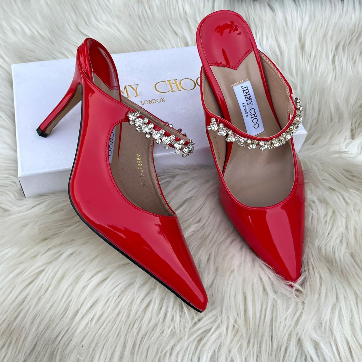 ZEVIRA'S J-I-M-M-Y C-H-O-O Imported Heels Pump (Red)
